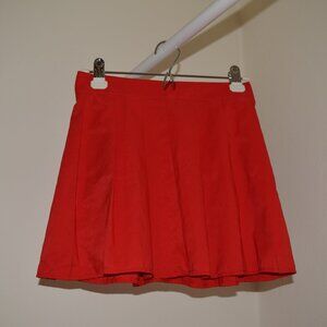 Red Pleated Tennis Skirt - Size Small